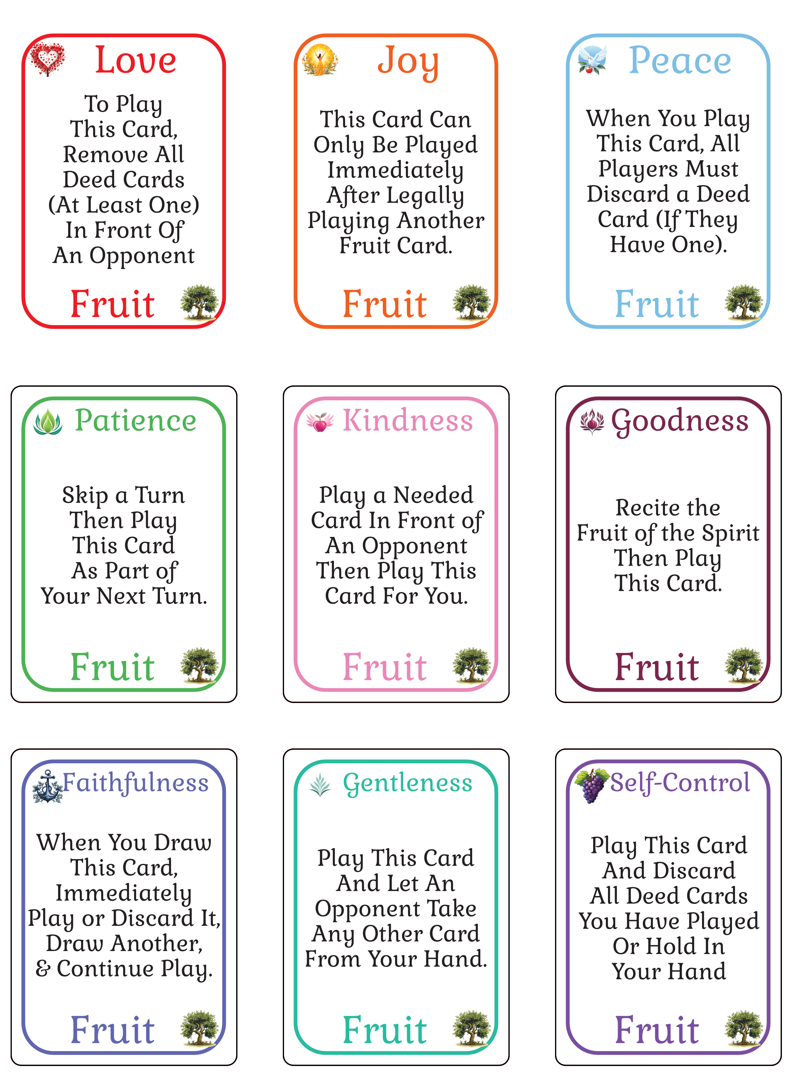 Fruit Cards